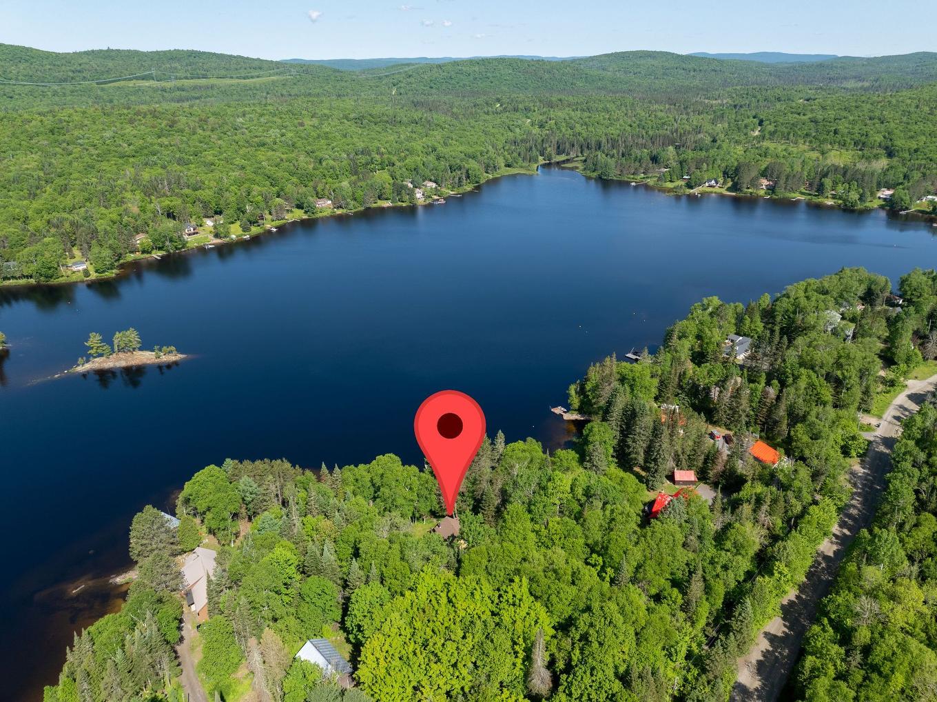 Aerial photo - 894 Ch. Du Lac-Chaud, La Macaza, QC - Outdoor With Body Of Water With View