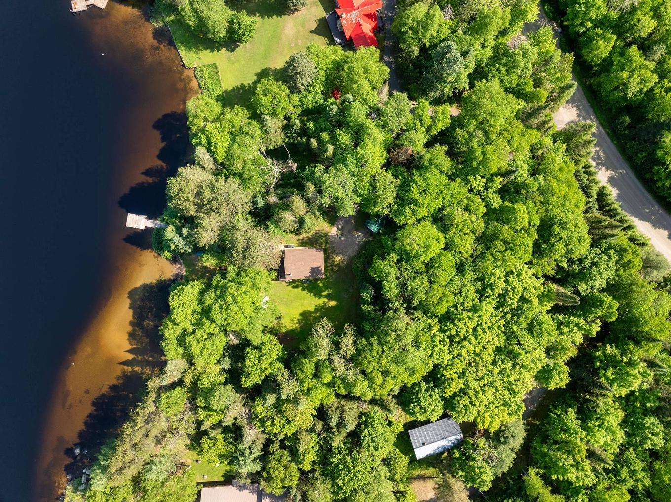 Aerial photo - 894 Ch. Du Lac-Chaud, La Macaza, QC - Outdoor With Body Of Water