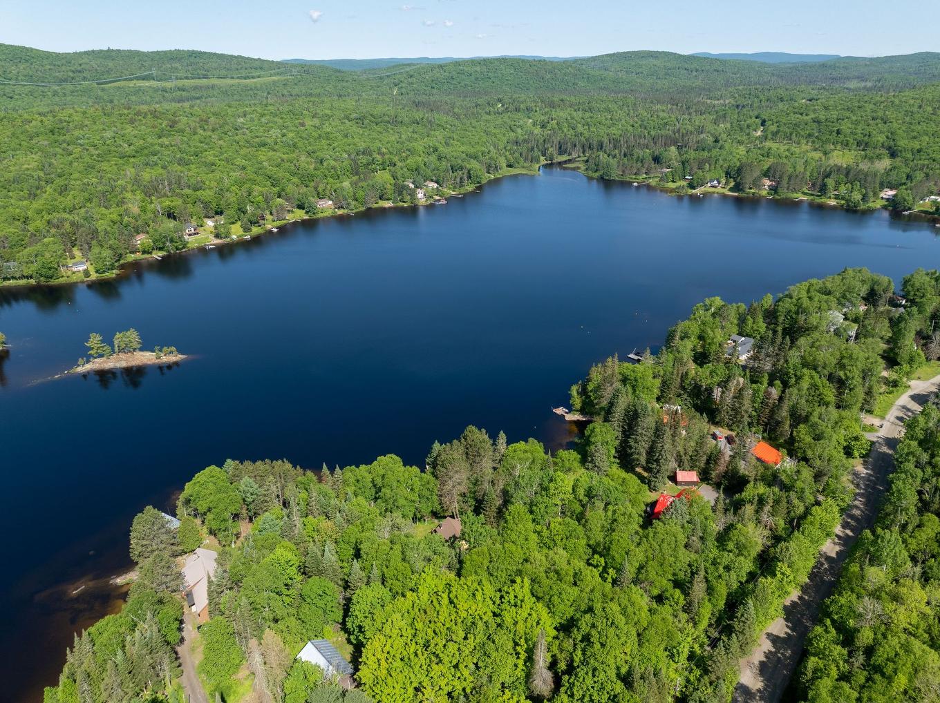 Aerial photo - 894 Ch. Du Lac-Chaud, La Macaza, QC - Outdoor With Body Of Water With View