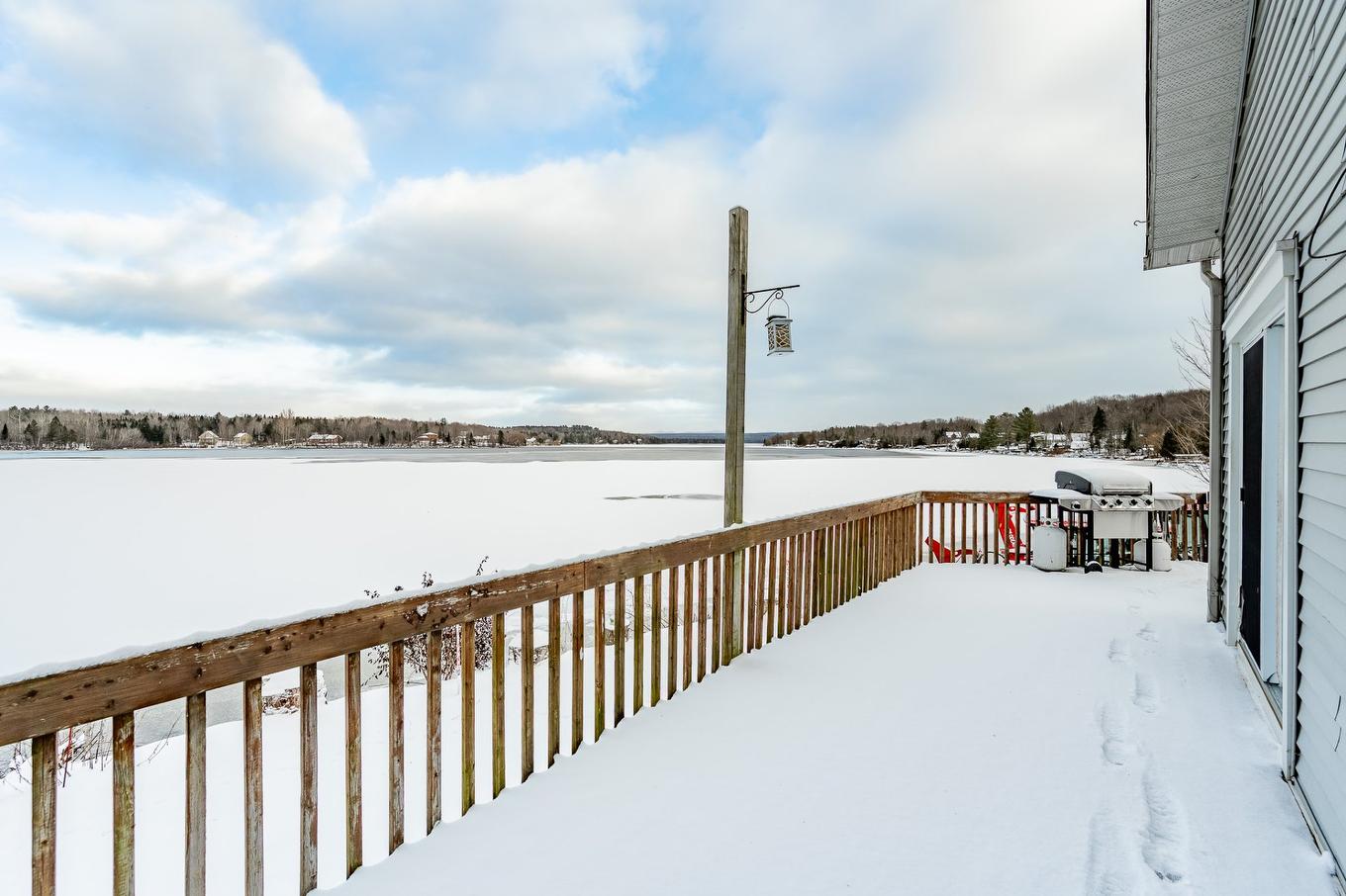 Patio - 353 Ch. St-Pierre, Saint-Claude, QC - Outdoor With Body Of Water With Balcony With View