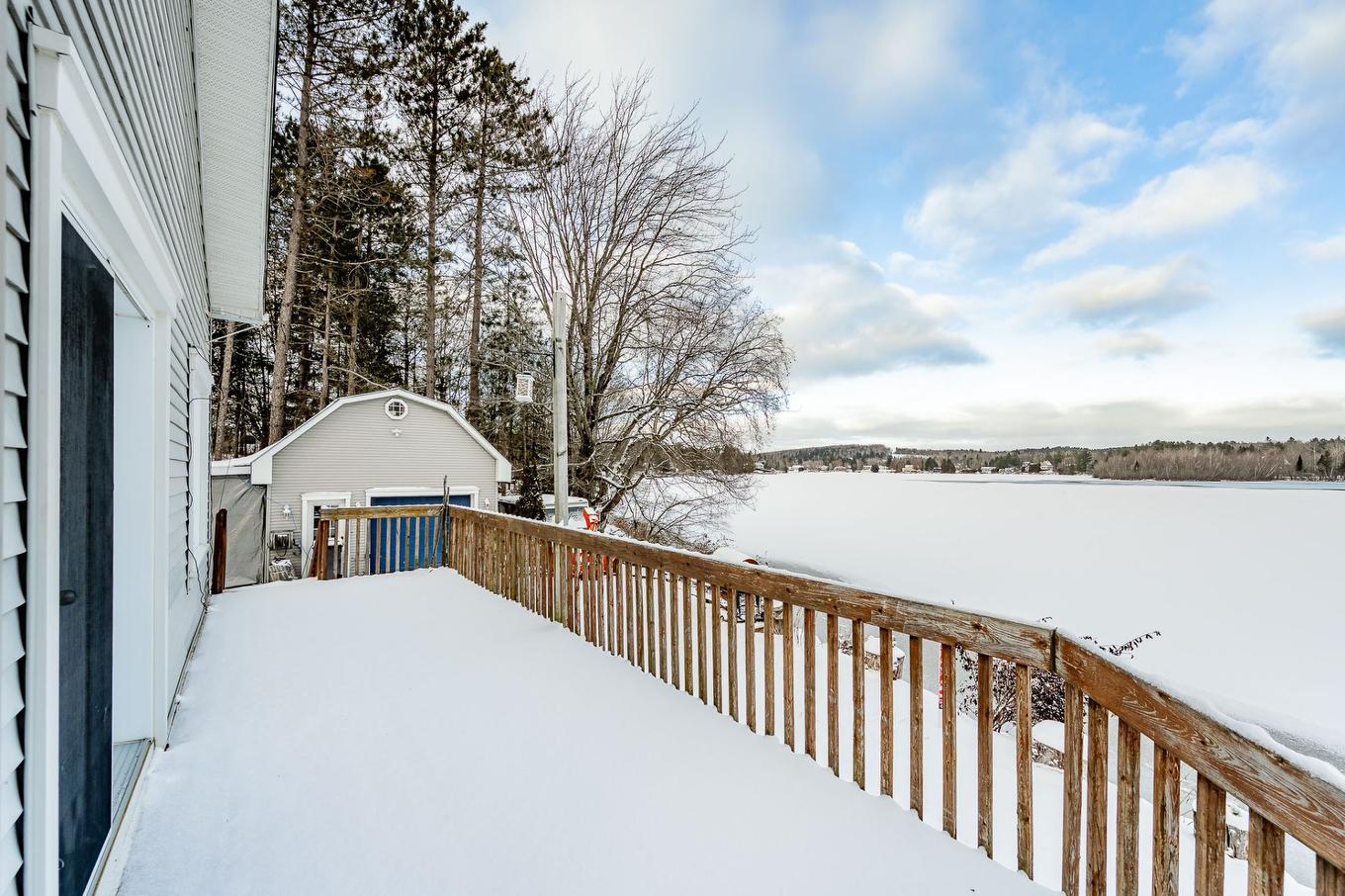 Patio - 353 Ch. St-Pierre, Saint-Claude, QC - Outdoor With Body Of Water With Balcony