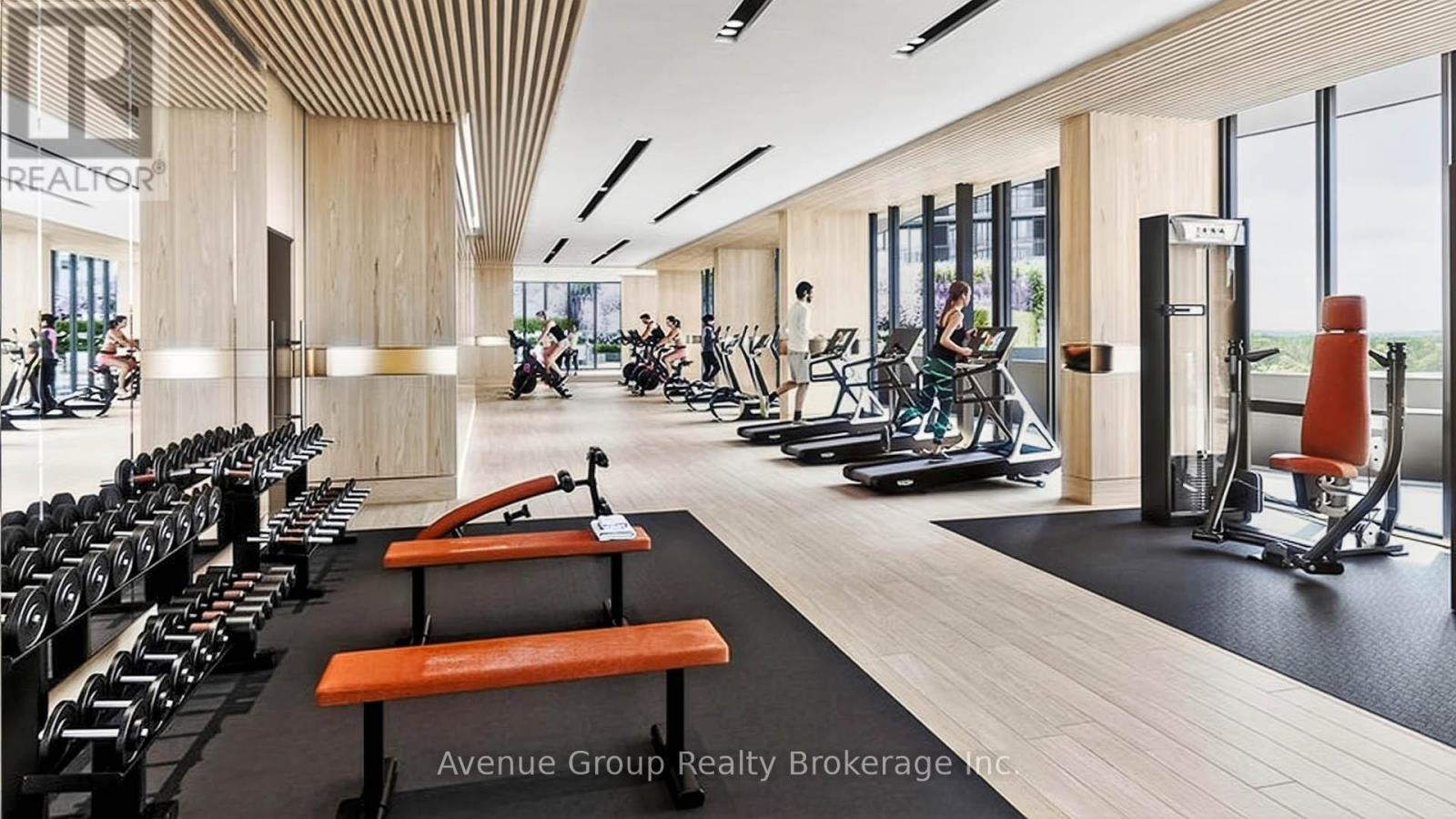 2805 - 115 Mcmahon Drive, Toronto, ON - Indoor Photo Showing Gym Room