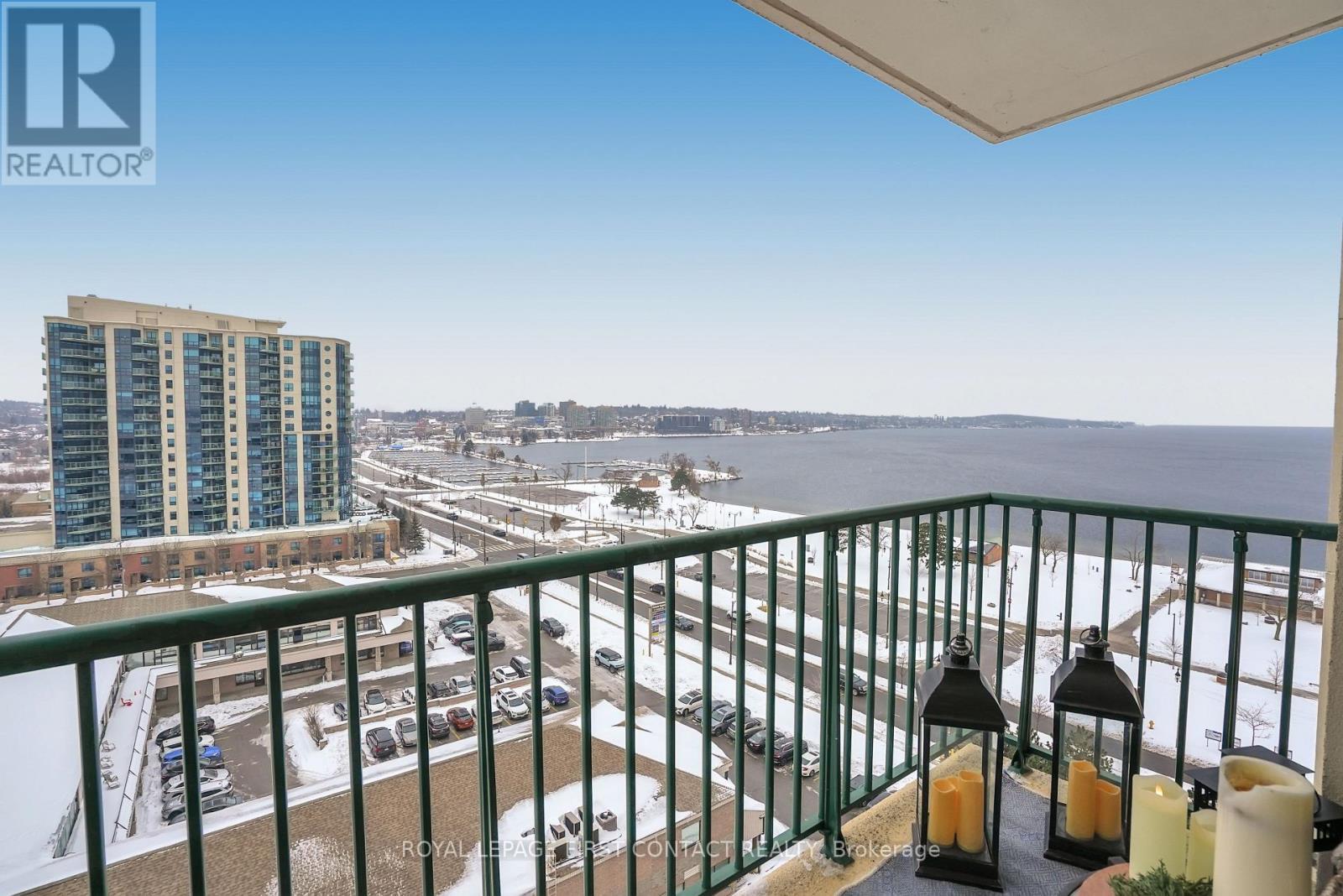 902 - 65 Ellen Street, Barrie, ON - Outdoor With Balcony With View