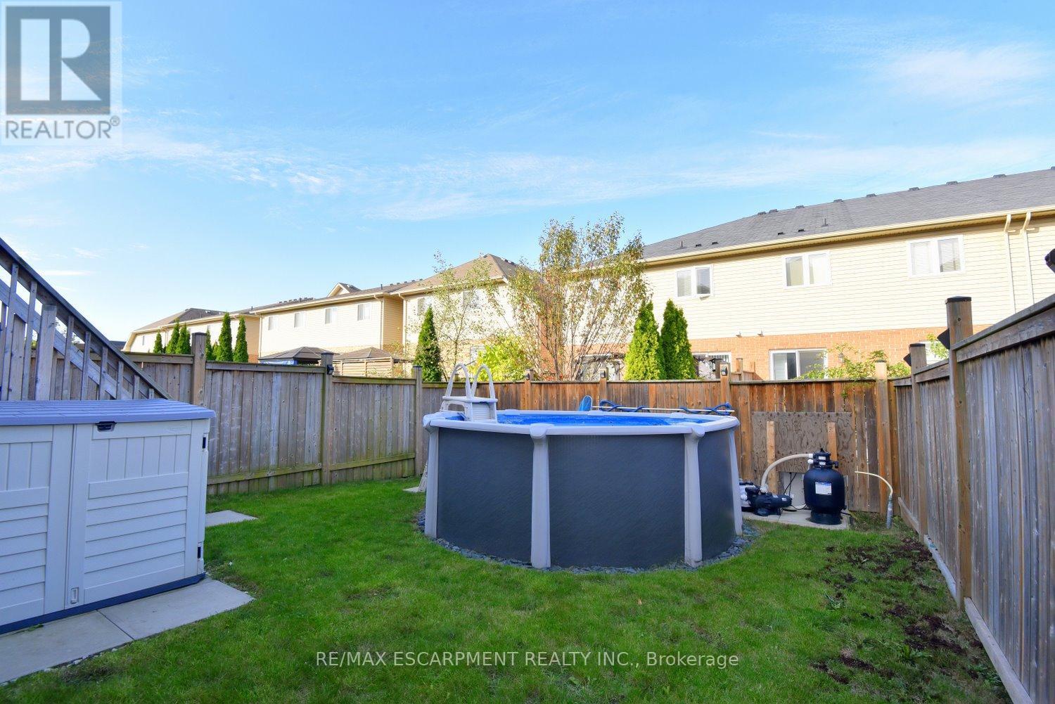 102 Celestial Crescent, Hamilton, ON - Outdoor With Above Ground Pool With Backyard