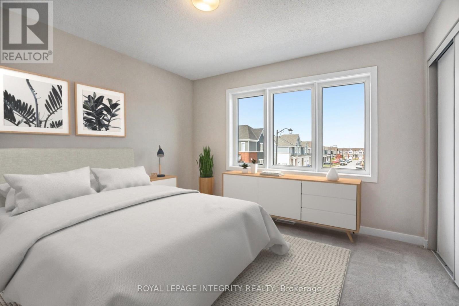 This photo is virtually staged - 436 Epoch Street, Ottawa, ON - Indoor Photo Showing Bedroom
