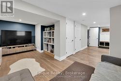 Finished basement rec room -