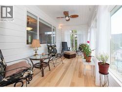 Sunroom with lake views -