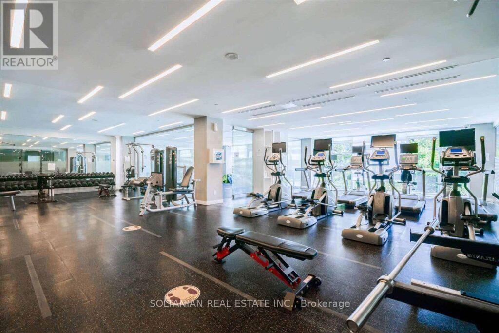 323 - 55 Regent Park Boulevard, Toronto, ON - Indoor Photo Showing Gym Room