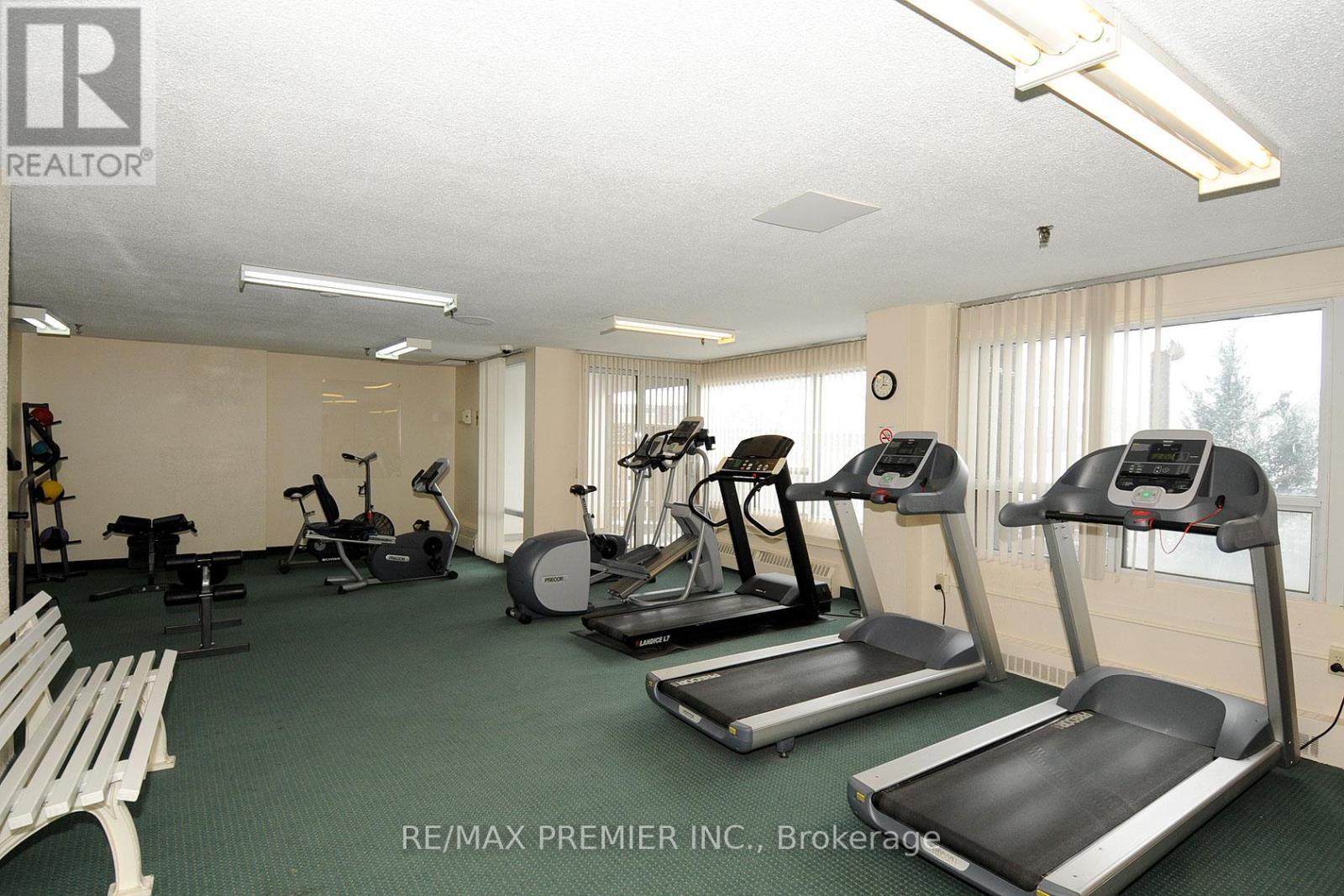 1602 - 475 The West Mall, Toronto, ON - Indoor Photo Showing Gym Room