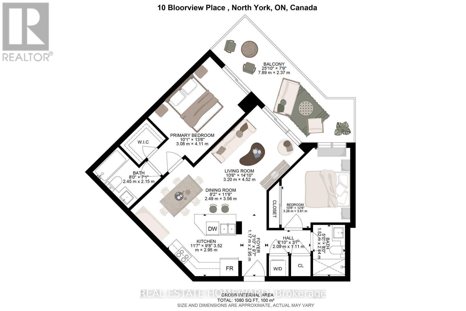 with a functional floorplan - 206 - 10 Bloorview Place, Toronto, ON - Other