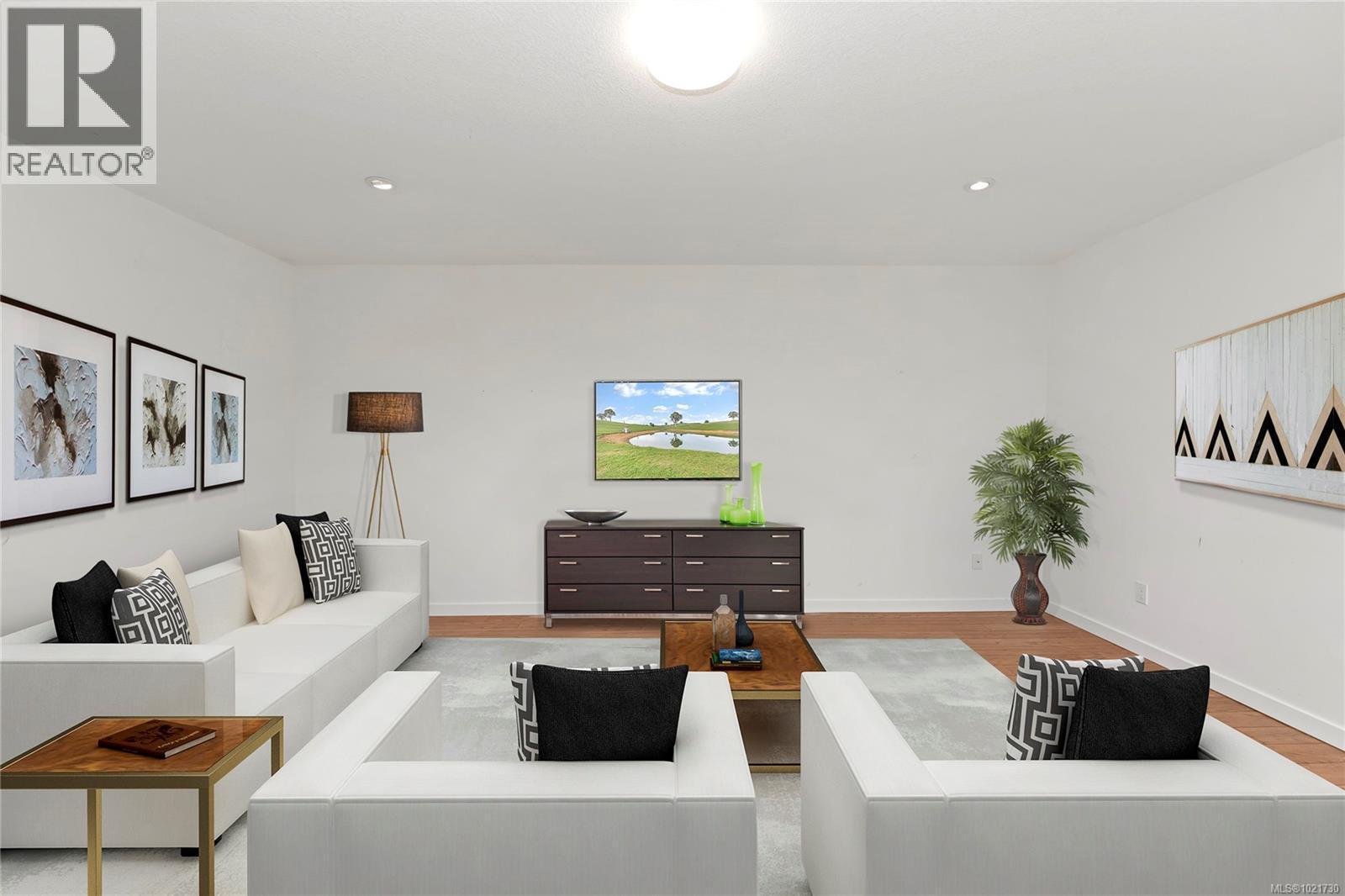 Virtually staged - 5198 Beckton Rd, Saanich, BC - Indoor Photo Showing Living Room