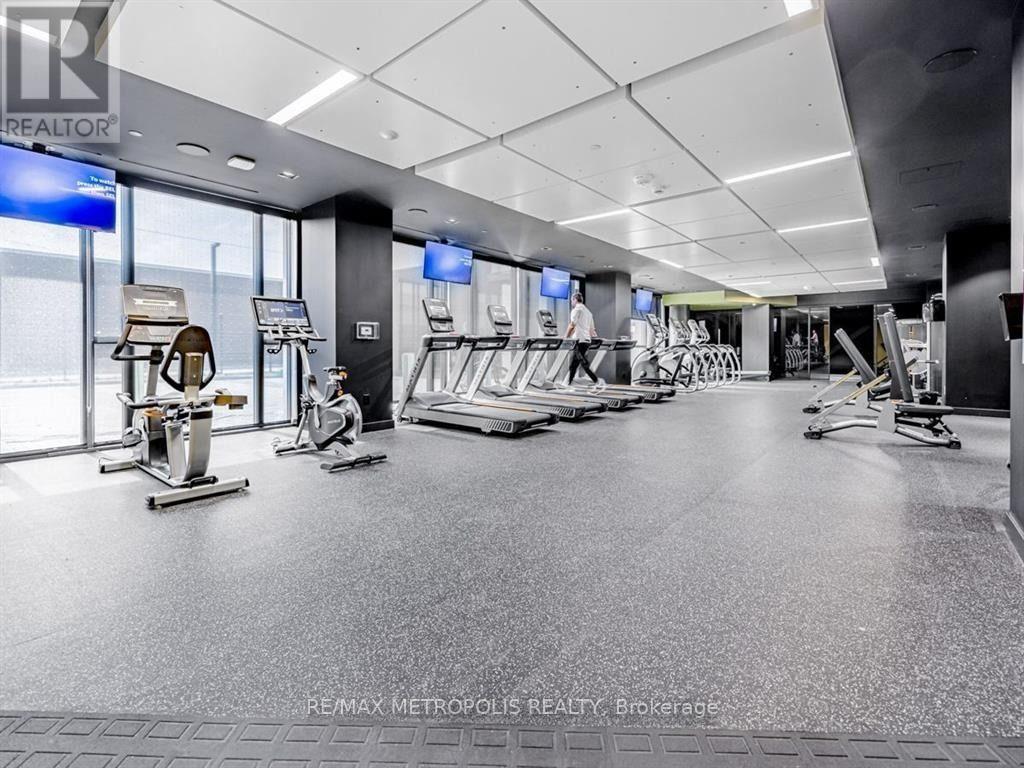 1205 - 36 Zorra Street, Toronto, ON - Indoor Photo Showing Gym Room