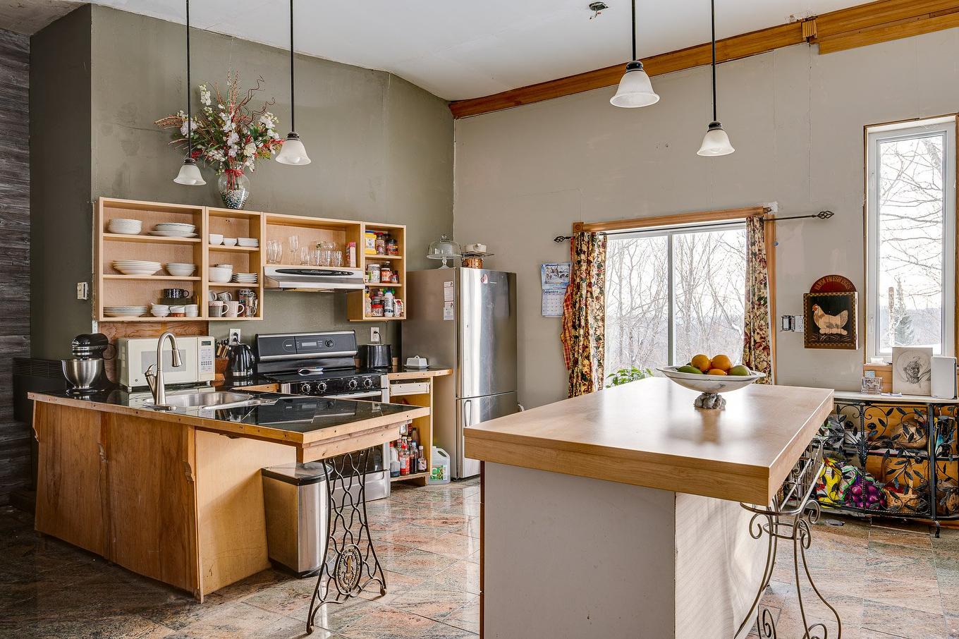 Kitchen - 4257 Rue Du Haut-Bois, Morin-Heights, QC - Indoor Photo Showing Office