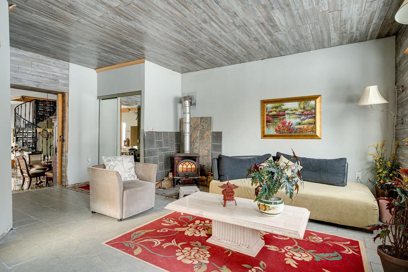 Hall - 4257 Rue Du Haut-Bois, Morin-Heights, QC - Indoor Photo Showing Living Room With Fireplace