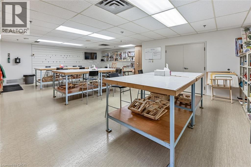 Office area with a paneled ceiling - 2170 Marine Drive Unit# 1808, Oakville, ON