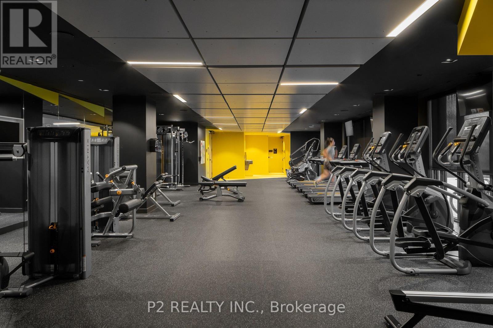 2805 - 36 Zorra Street, Toronto, ON - Indoor Photo Showing Gym Room