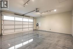 Metallic epoxy floor and EV charger -