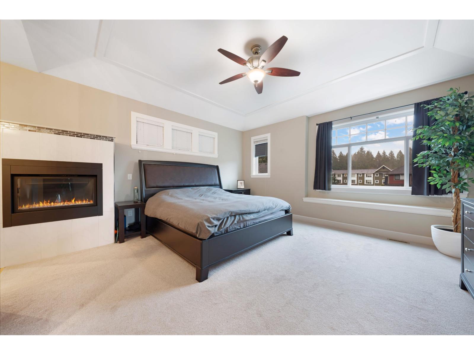 337 171A Street, Surrey, BC - Indoor Photo Showing Bedroom With Fireplace