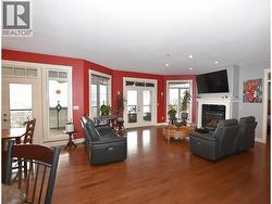 gas fireplace in the living room -