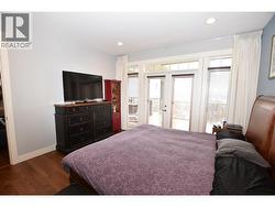 french doors out to the upper deck from the primary -