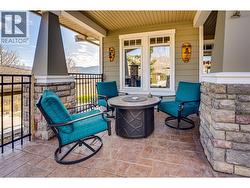 Covered front patio area -