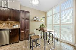 Virtually staged breakfast area -