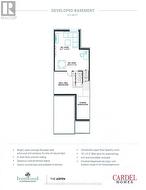 Finished basement with electric fireplace -