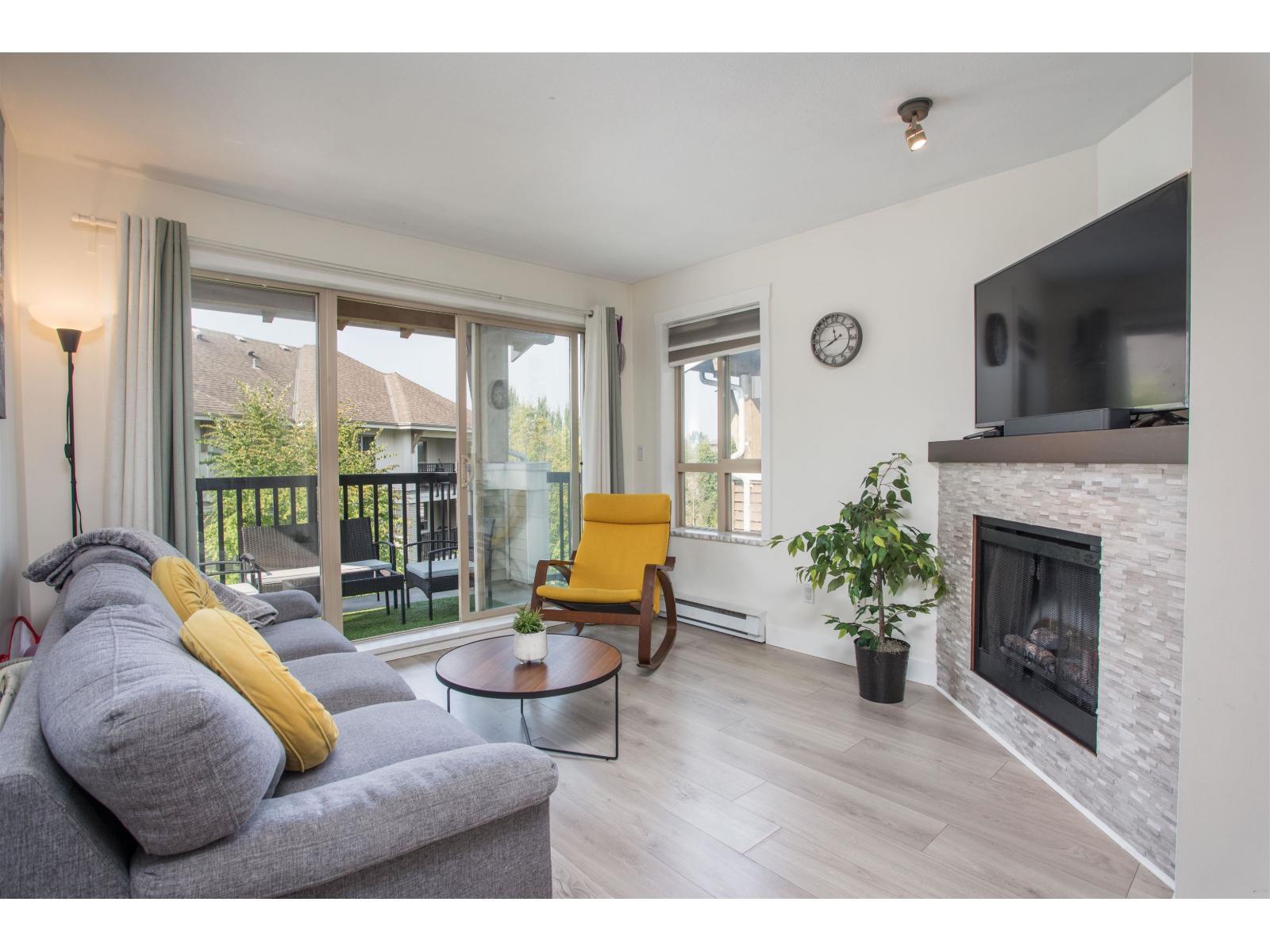 425 8915 202 Street, Langley, BC - Indoor Photo Showing Living Room With Fireplace