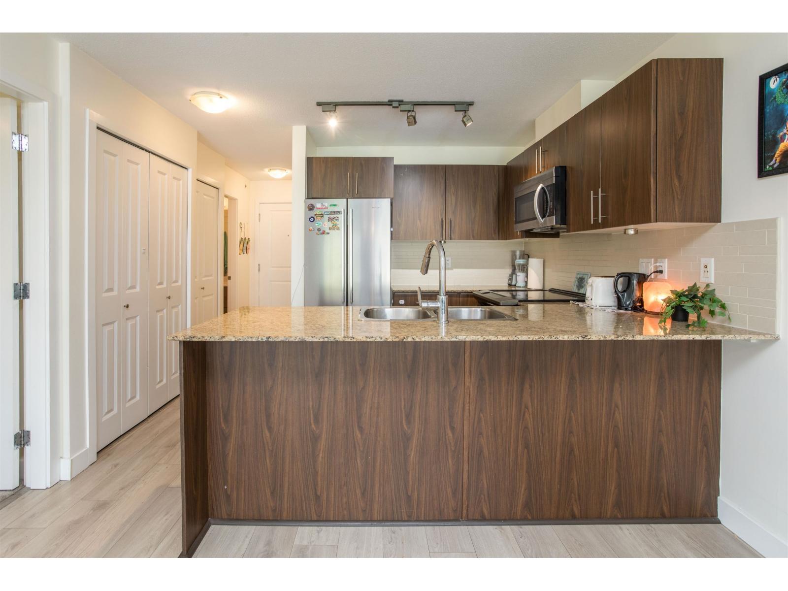 425 8915 202 Street, Langley, BC - Indoor Photo Showing Kitchen With Double Sink