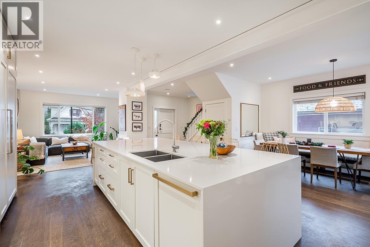 3576 Marshall Street, Vancouver, BC - Indoor Photo Showing Kitchen With Double Sink With Upgraded Kitchen