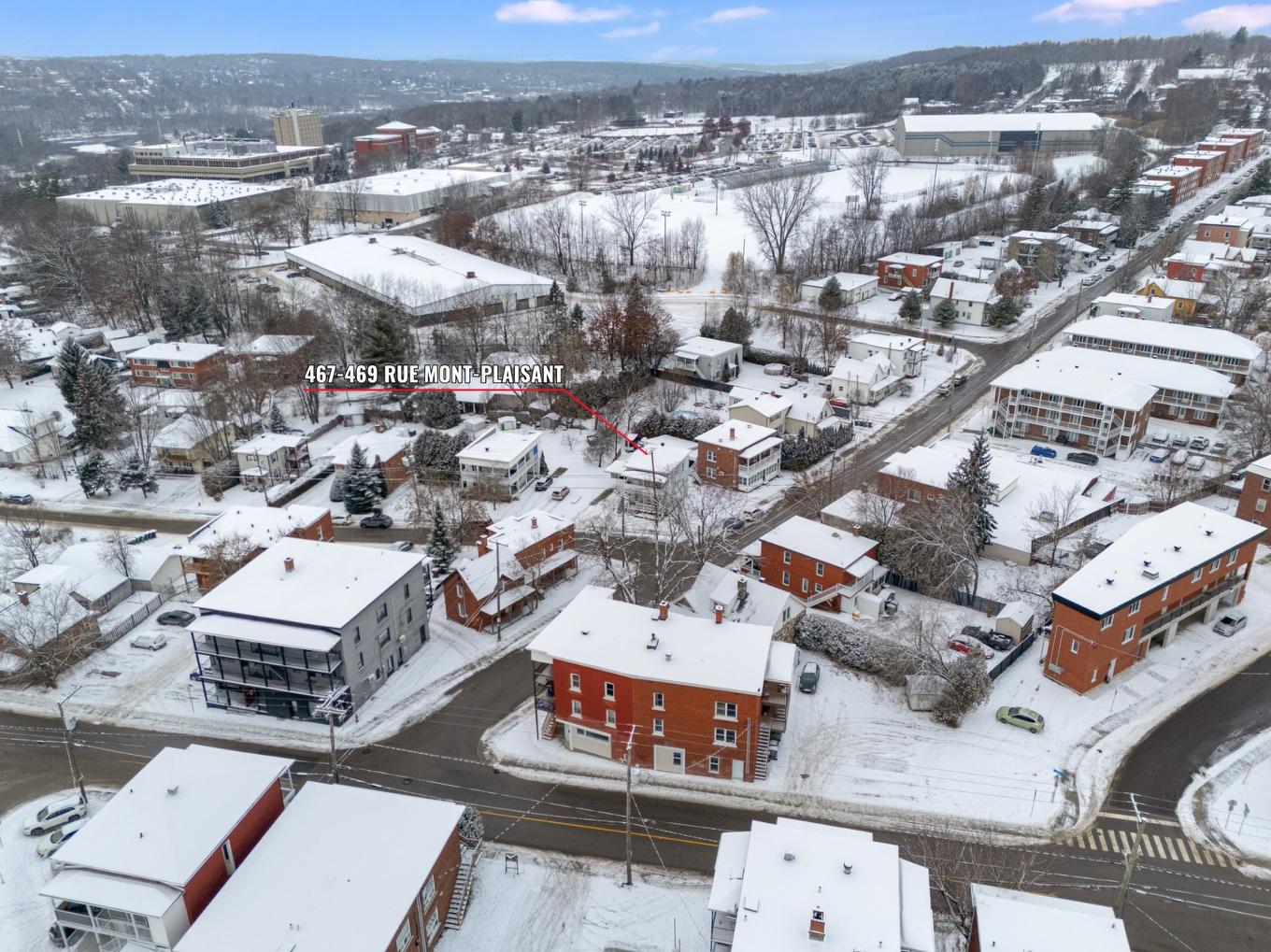 Photo aérienne - 467 - 469 Rue Mont-Plaisant, Sherbrooke (Fleurimont), QC - Outdoor With View