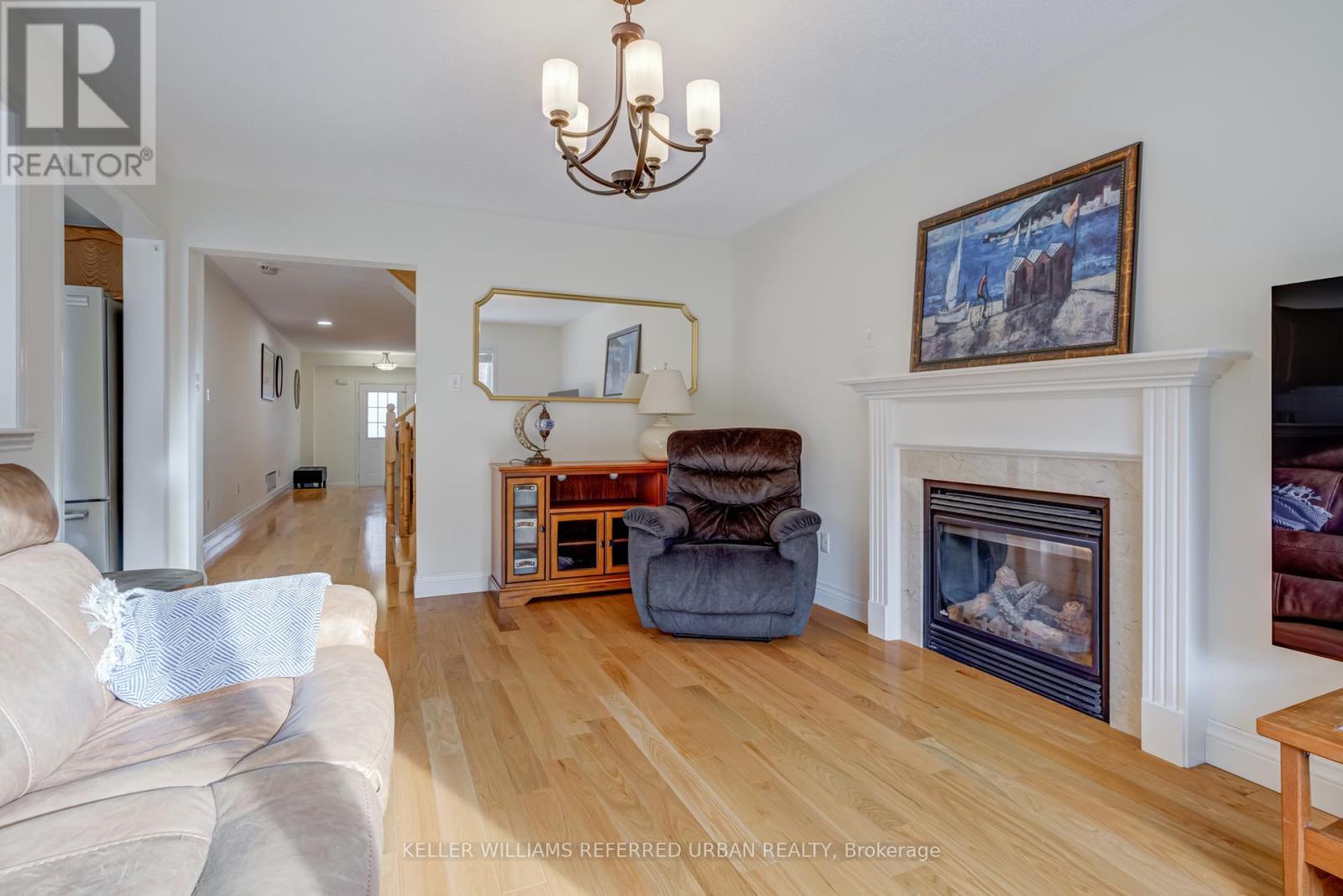282 Giddings Crescent, Milton, ON - Indoor Photo Showing Living Room With Fireplace