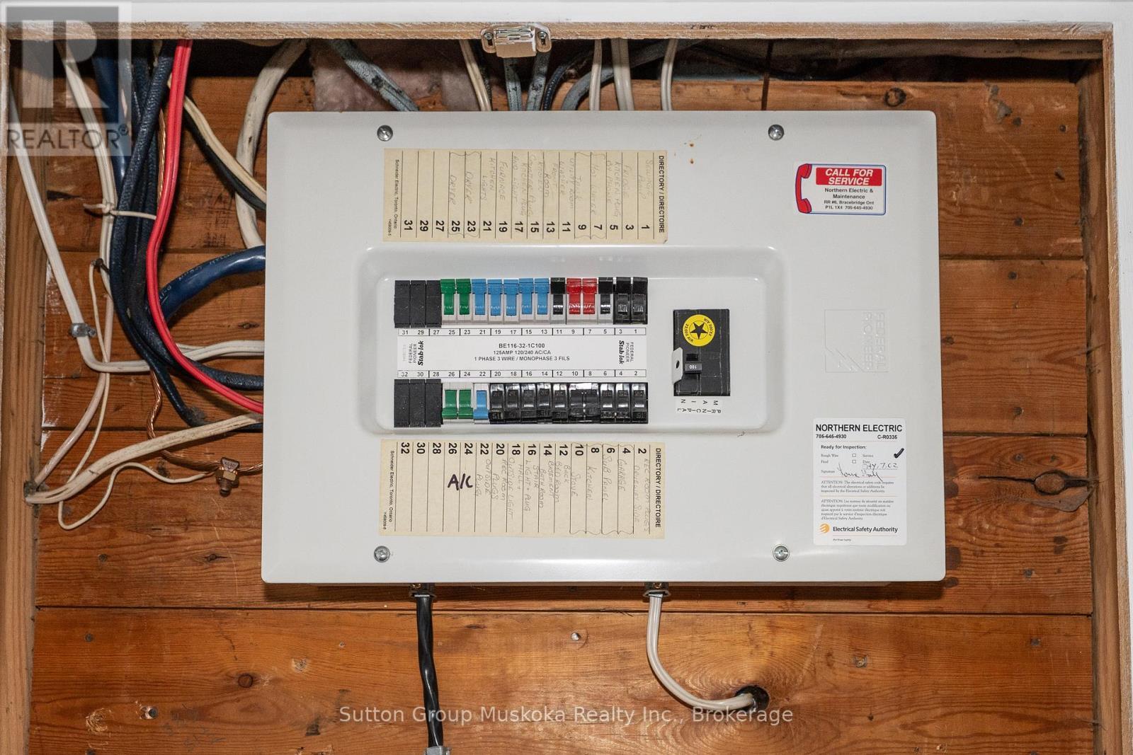 Hydro panel - 64 Spruce Drive, Huntsville (Stephenson), ON - Indoor Photo Showing Basement