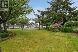 View of grassy yard -