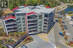 Bird's eye view of apartment complex -