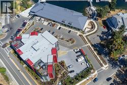 Bird's eye view of a nearby body of water -