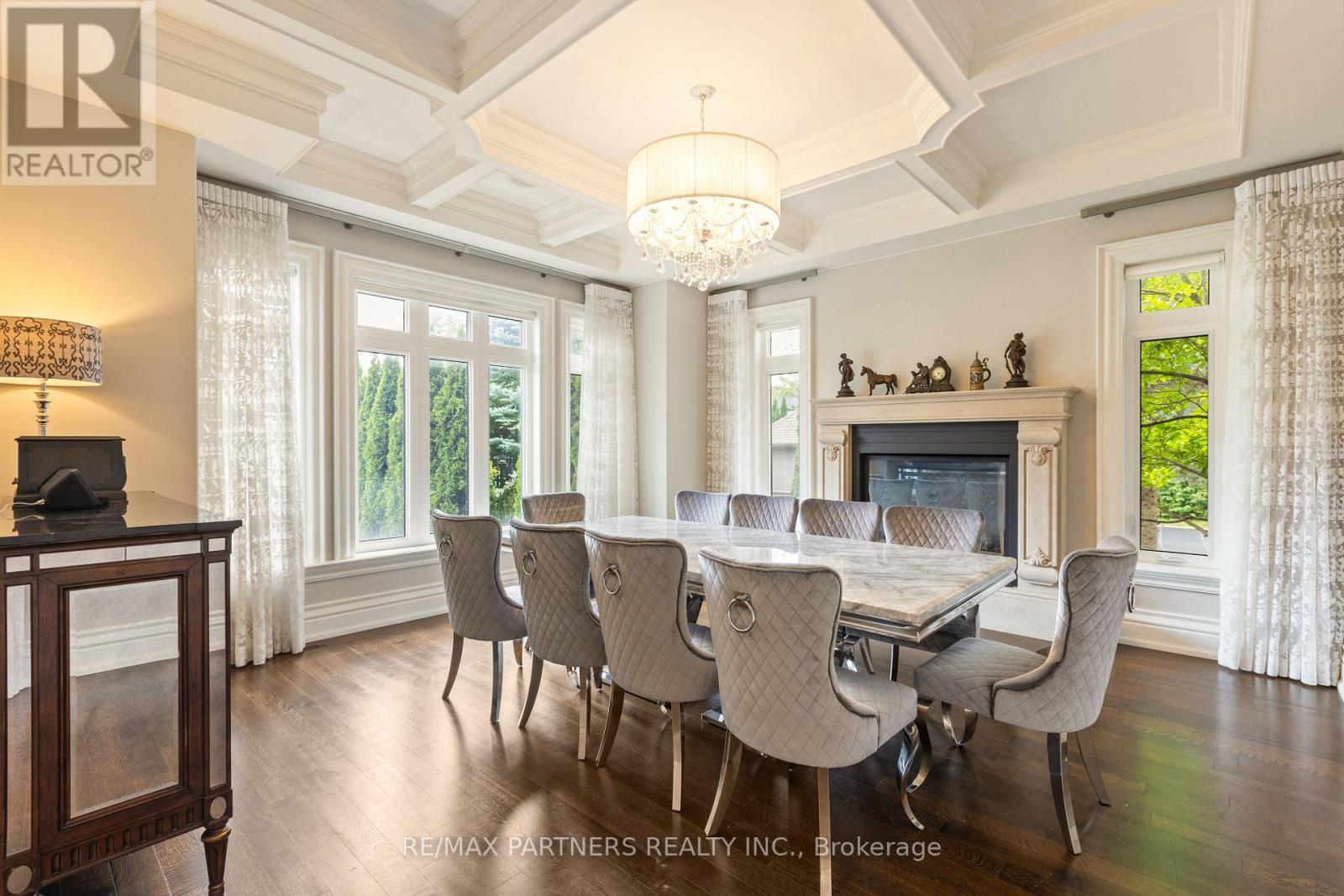 68 Maple Grove Avenue, Richmond Hill, ON - Indoor Photo Showing Dining Room With Fireplace