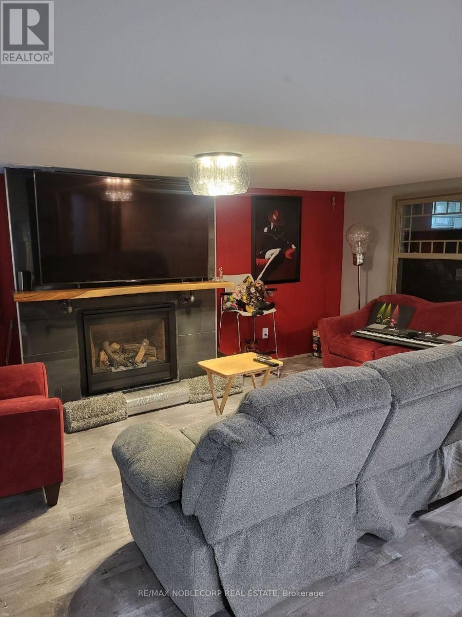 Bsmt - 56 Argyle Crescent, St. Catharines, ON - Indoor Photo Showing Living Room With Fireplace