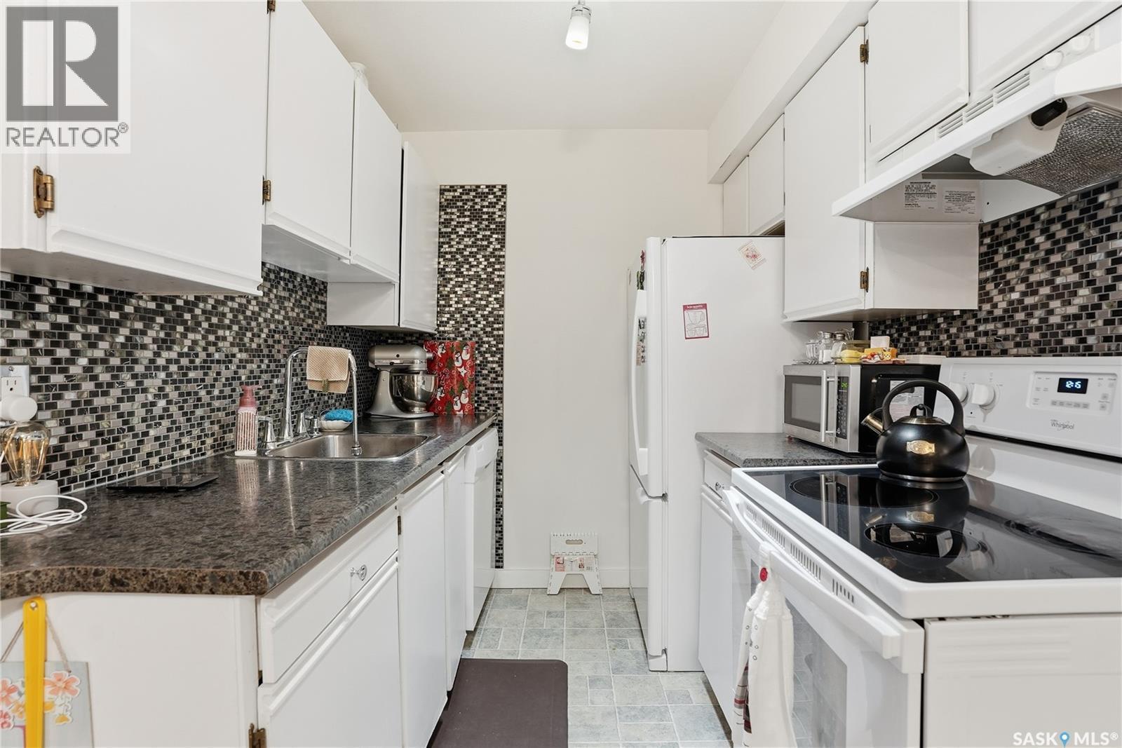 104 309A Cree Crescent, Saskatoon, SK - Indoor Photo Showing Kitchen With Double Sink
