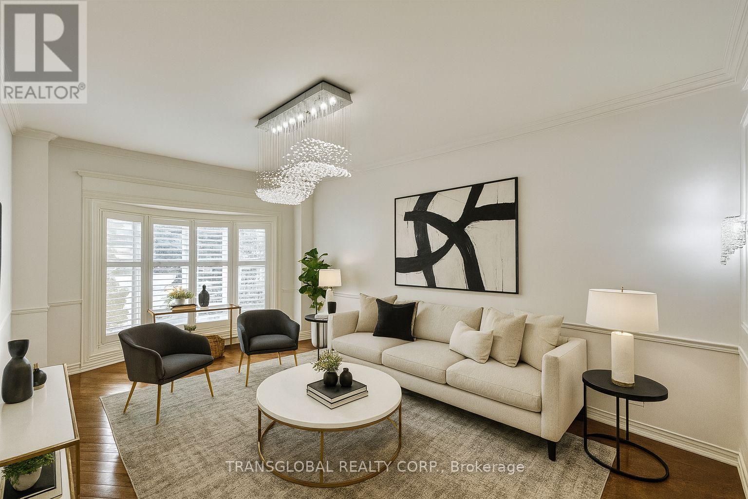 Living room (Virtually staged) - 458 Beverley Glen Boulevard, Vaughan, ON - Indoor Photo Showing Living Room
