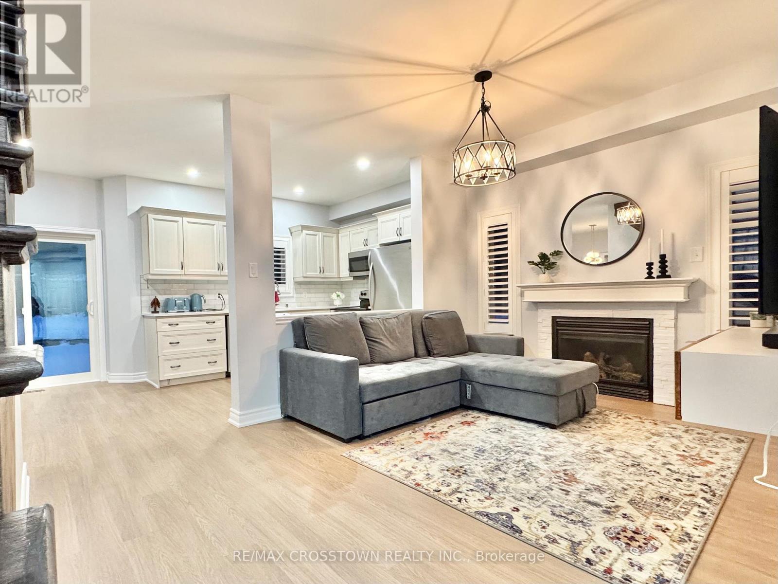 1 Black Ash Trail, Barrie, ON - Indoor Photo Showing Living Room With Fireplace