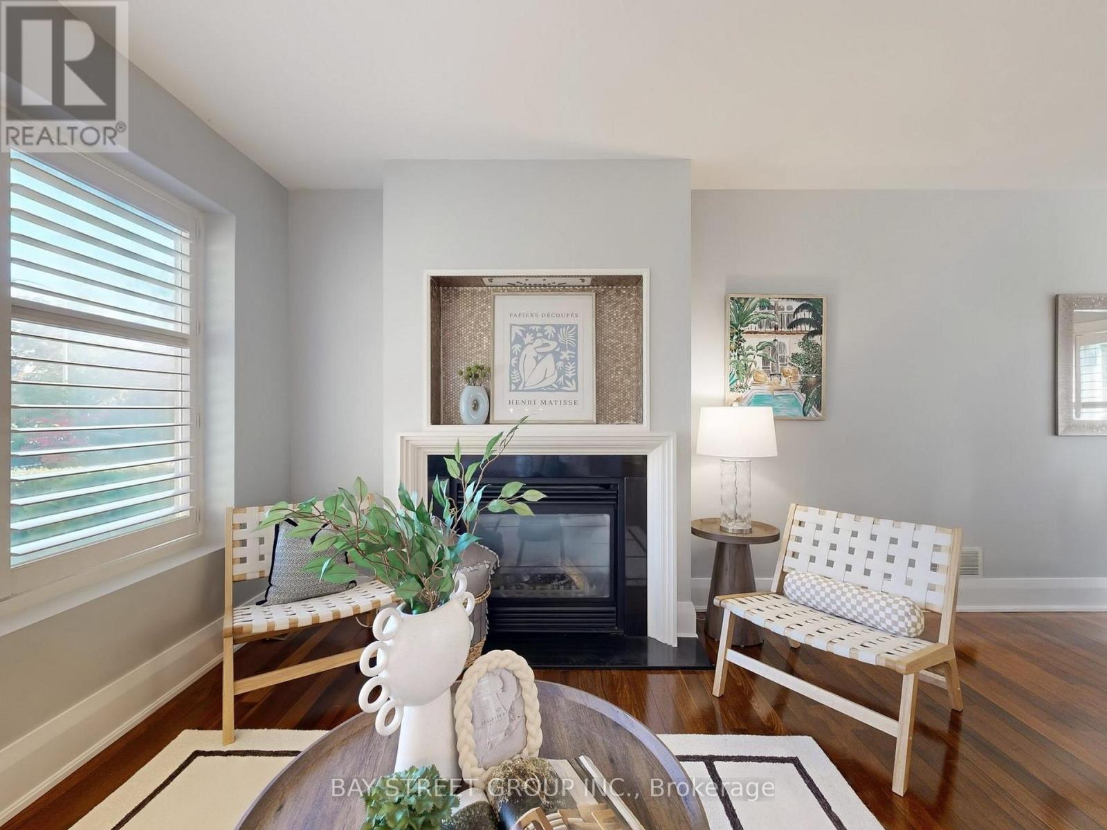 8 Overton Crescent, Toronto, ON - Indoor Photo Showing Living Room With Fireplace