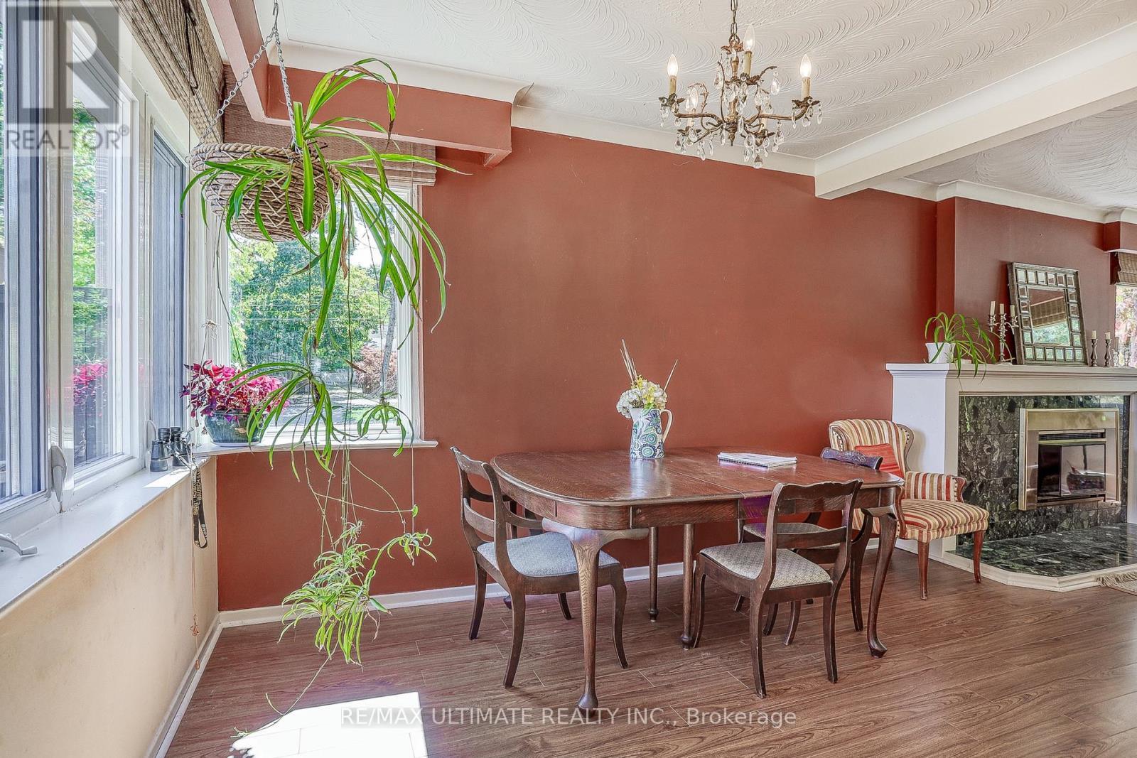 23 Westcroft Drive, Toronto, ON - Indoor Photo Showing Dining Room With Fireplace