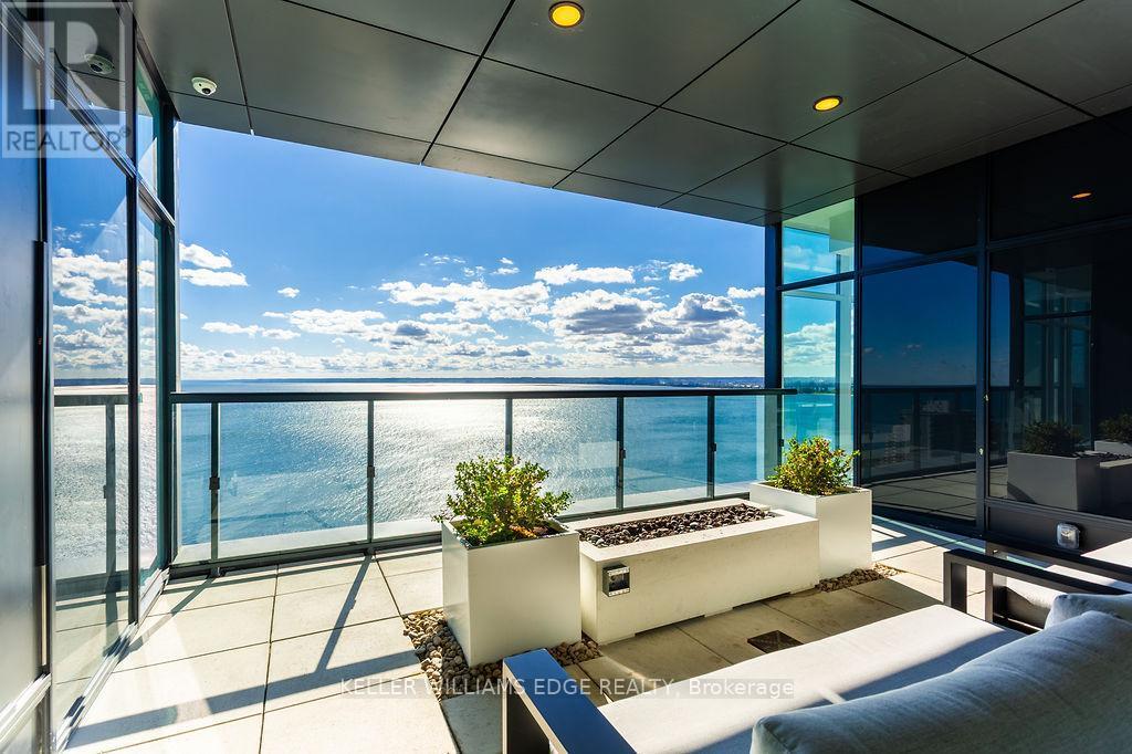 1207 - 370 Martha Street, Burlington, ON - With Body Of Water With Balcony With Exterior