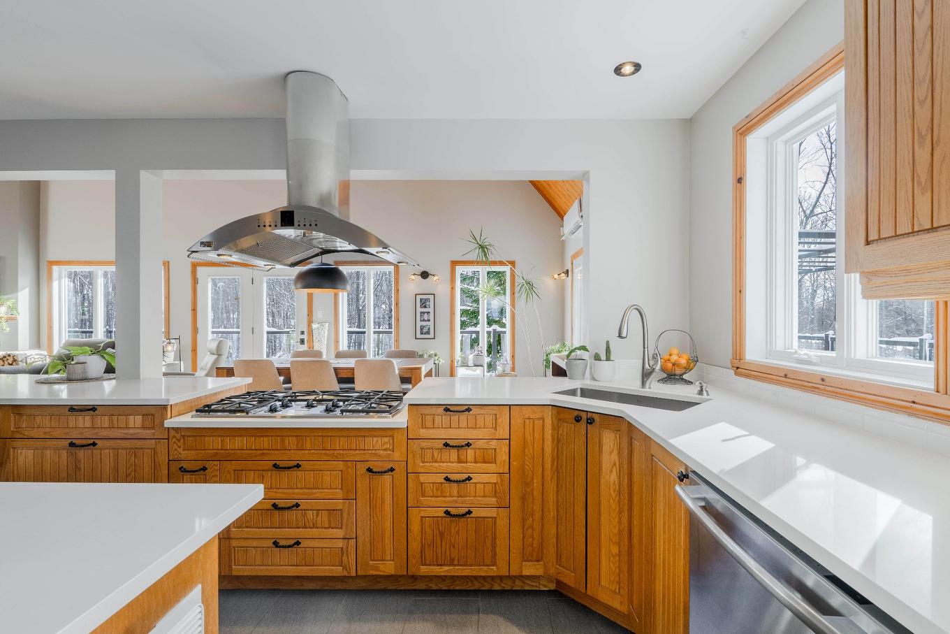 Kitchen - 2270 Ch. Deschesne, Saint-Denis-De-Brompton, QC - Indoor Photo Showing Kitchen With Double Sink
