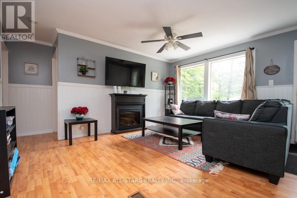 31 Morrison Street, Kawartha Lakes (Laxton/Digby/Longford), ON - Indoor Photo Showing Living Room With Fireplace