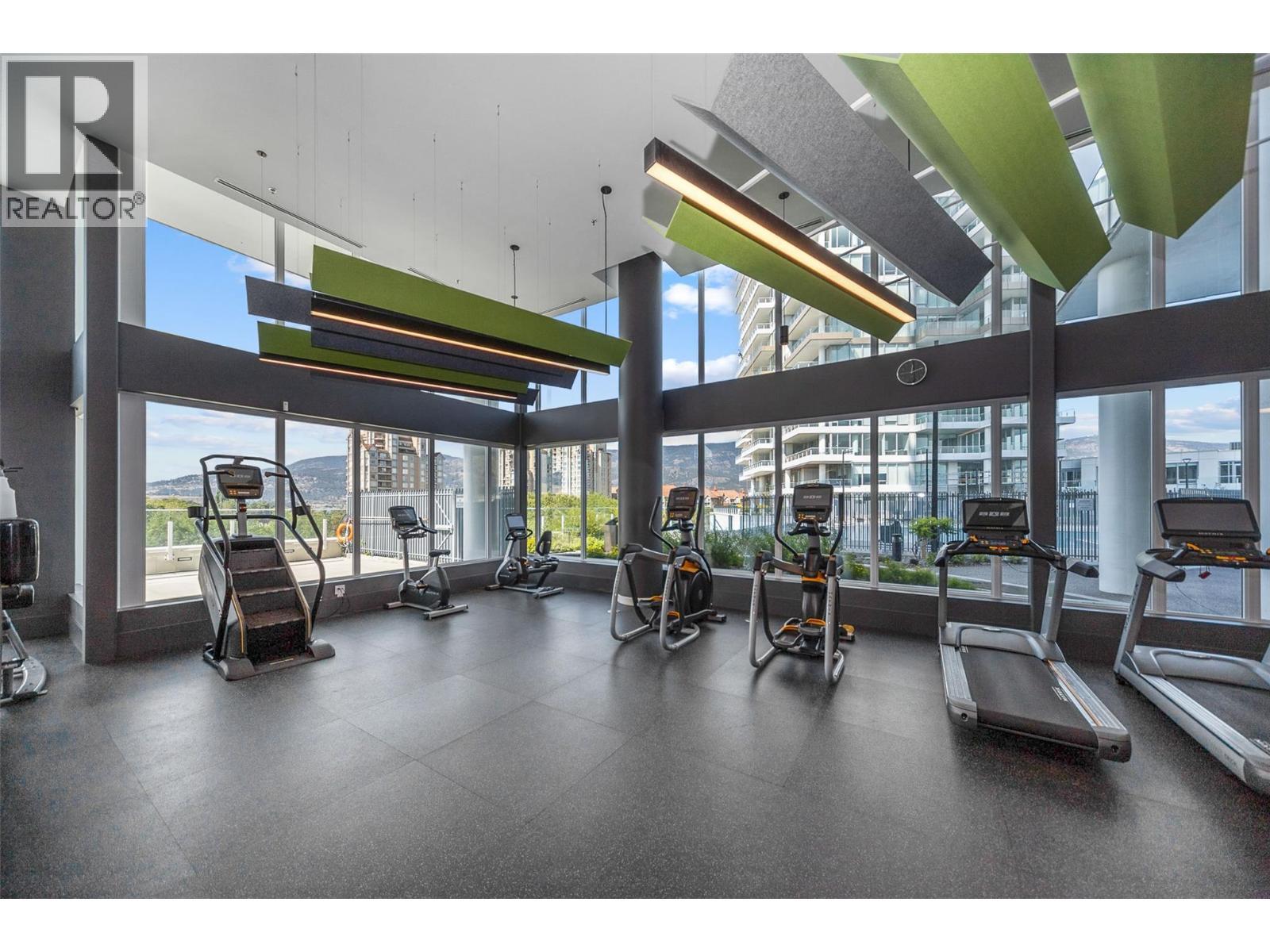 Gym - 1181 Sunset Drive Unit# 2803, Kelowna, BC - Indoor Photo Showing Gym Room