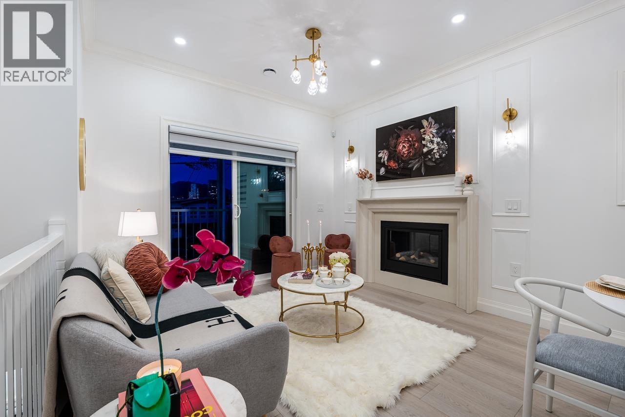 5138 Dominion Street, Burnaby, BC - Indoor Photo Showing Living Room With Fireplace