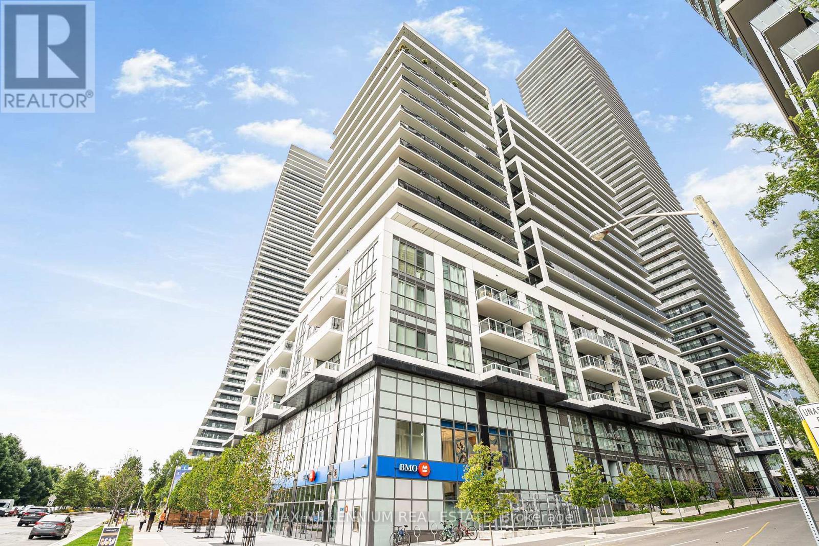 316 - 65 Annie Craig Drive N, Toronto, ON - Outdoor With Balcony With Facade