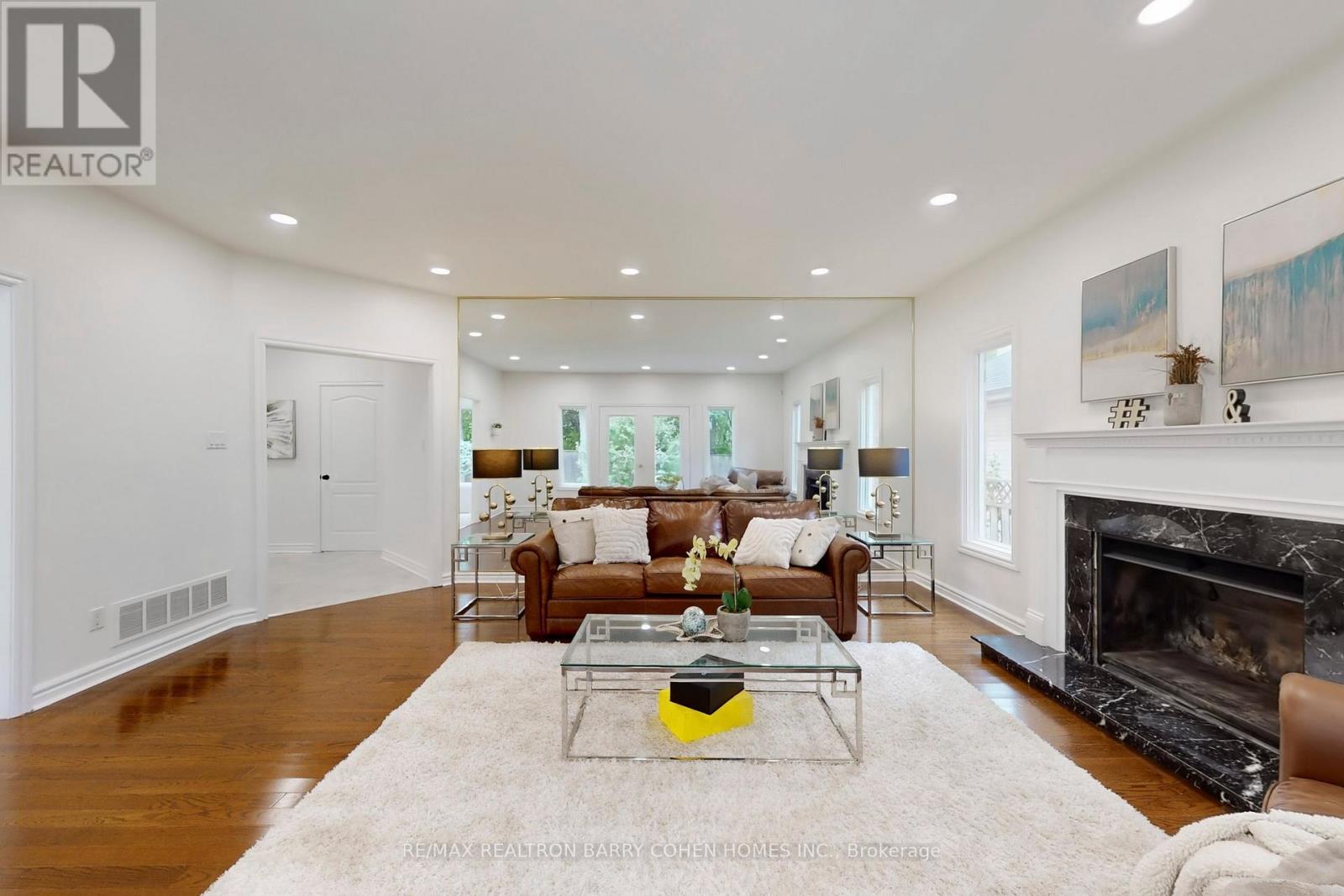 12 Larkfield Drive, Toronto, ON - Indoor Photo Showing Living Room With Fireplace